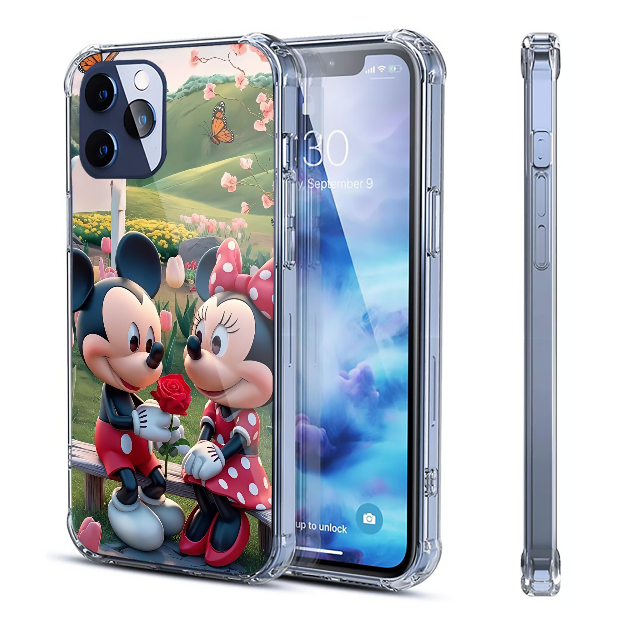 ミッキーマウス Mickey Mouse 【iPhone 12シリーズ対応】透明スマホケース（クリアソフトケース）